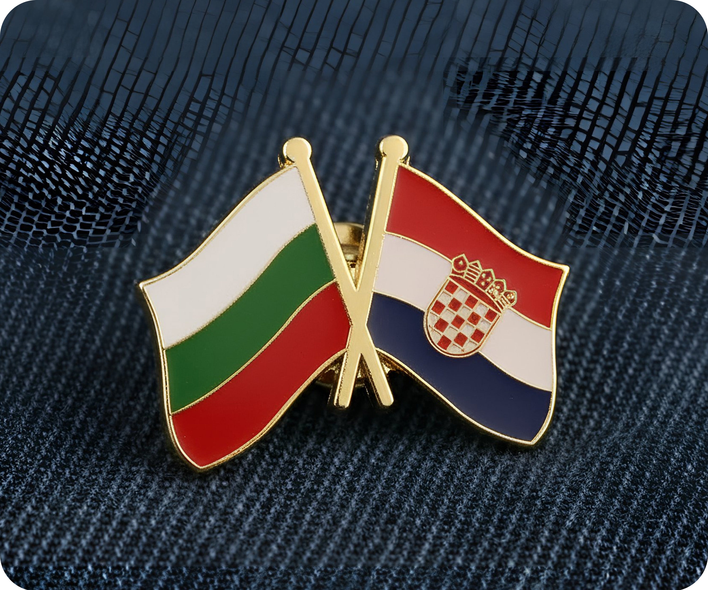 Hungary & Croatia Friendship Pin Badge