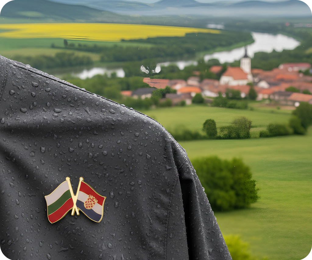 Hungary & Croatia Friendship Pin Badge
