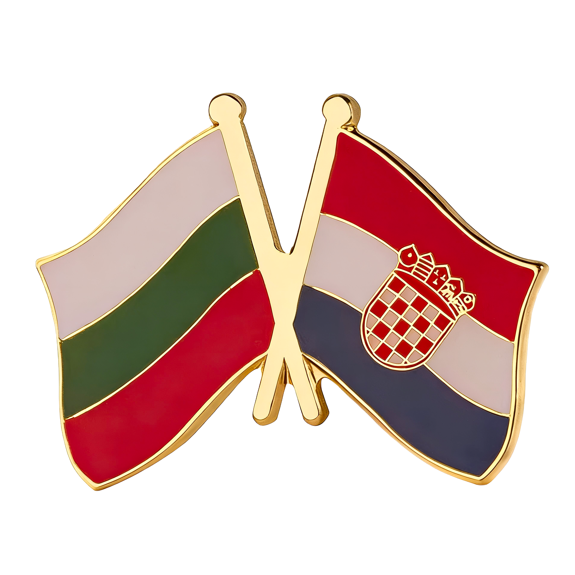 Pin de amistad de Hungría y Croacia Imagen principal del producto