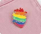 LGBTQI+ Rainbow Pride Love Heart Badge