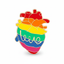 LGBTQI+ Rainbow Pride Love Heart Badge