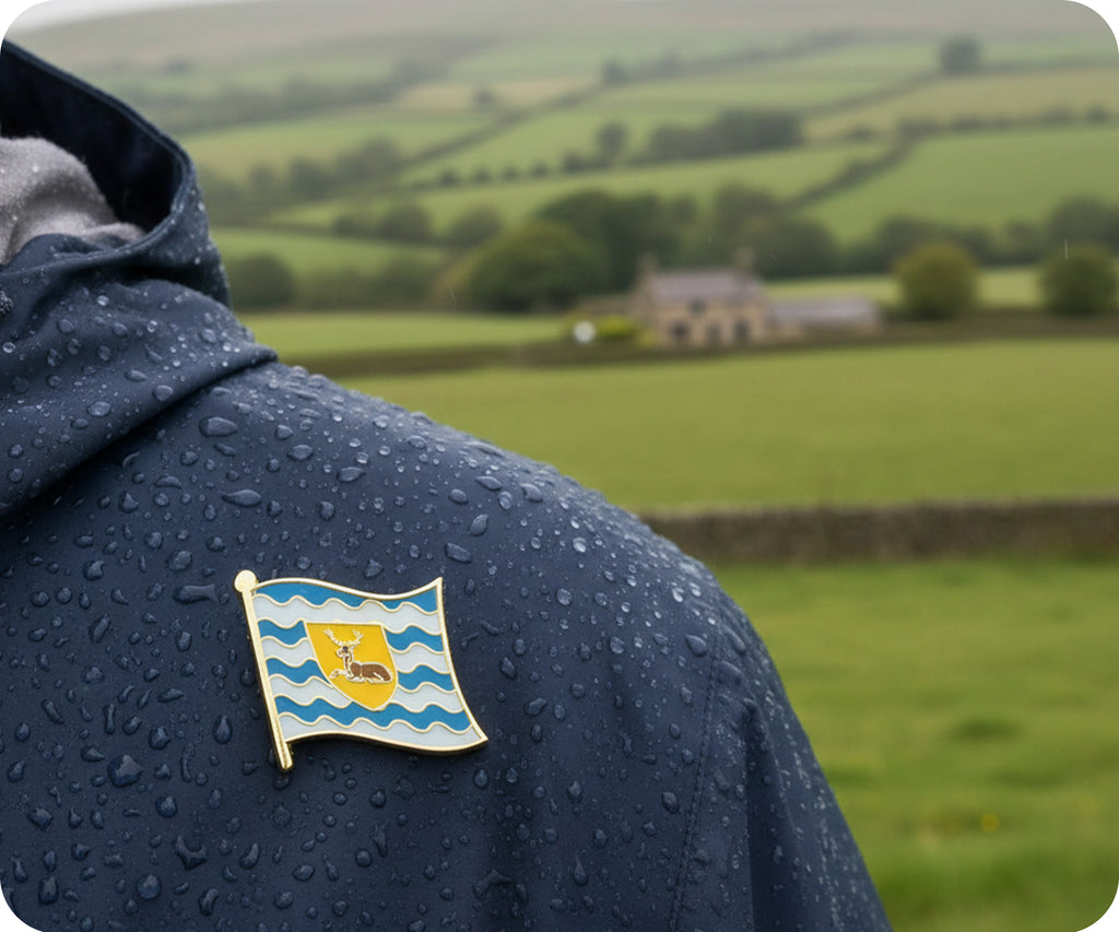 Hertfordshire English County Flag Pin Badge