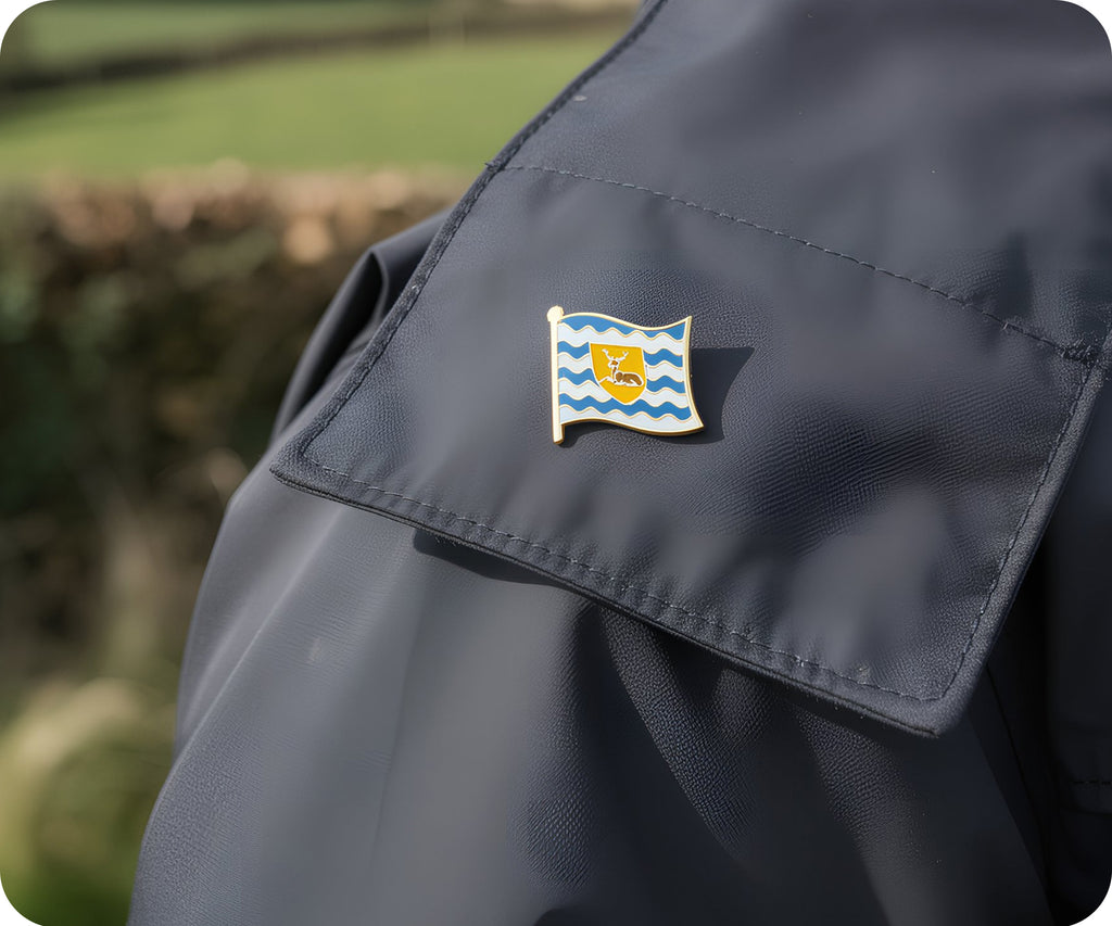 Hertfordshire English County Flag Pin Badge