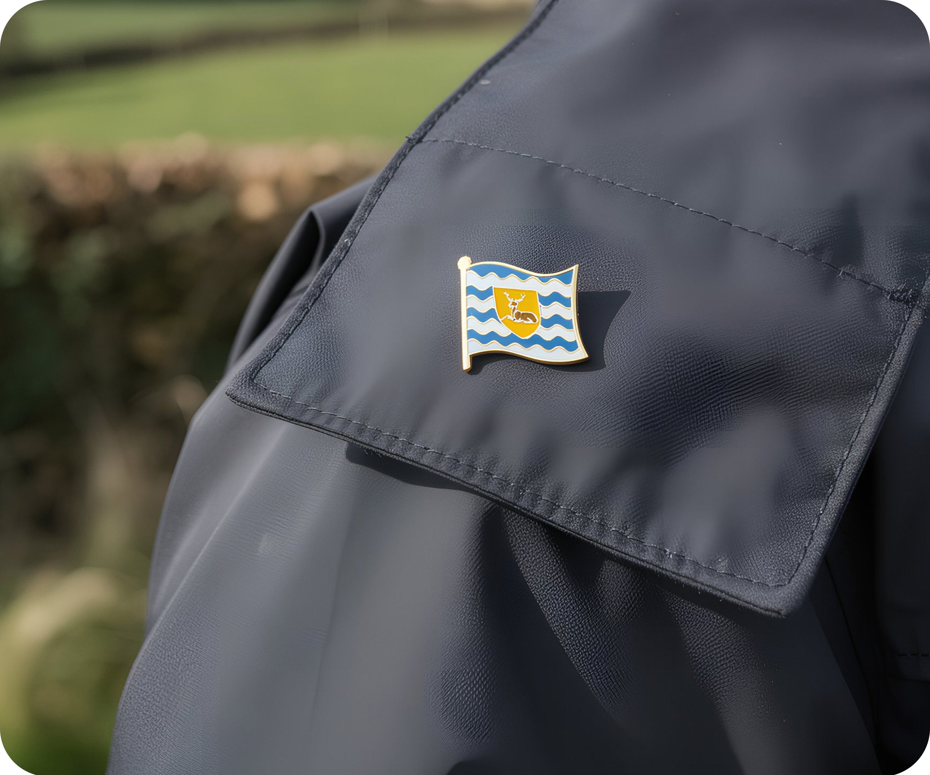 Hertfordshire English County Flag Pin Badge