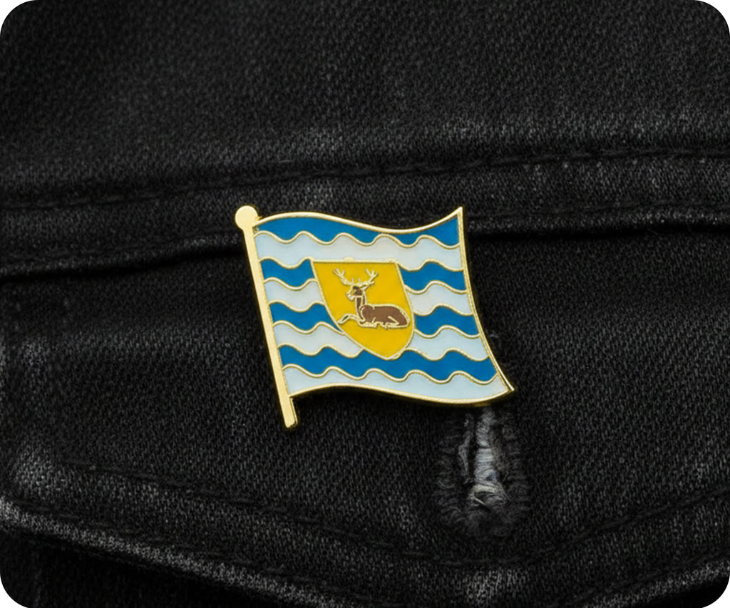Hertfordshire English County Flag Pin Badge