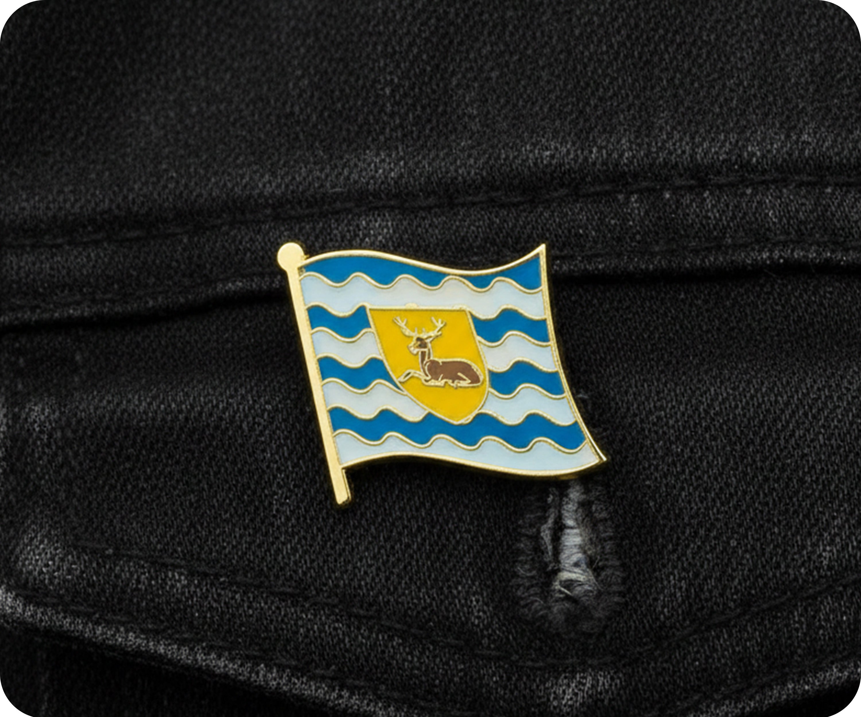 Hertfordshire English County Flag Pin Badge