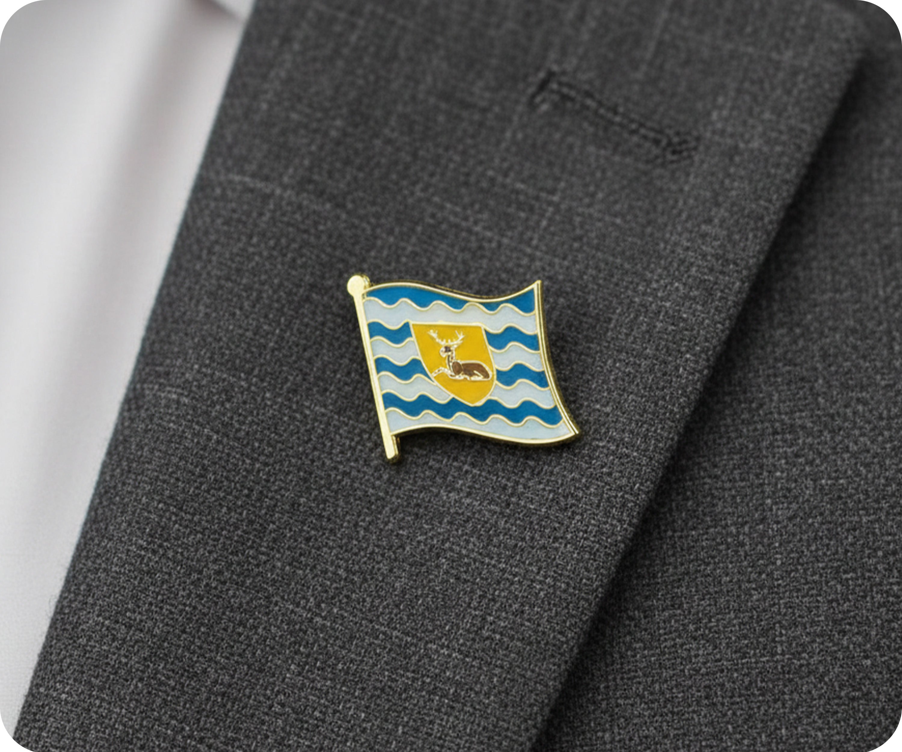 Hertfordshire English County Flag Pin Badge