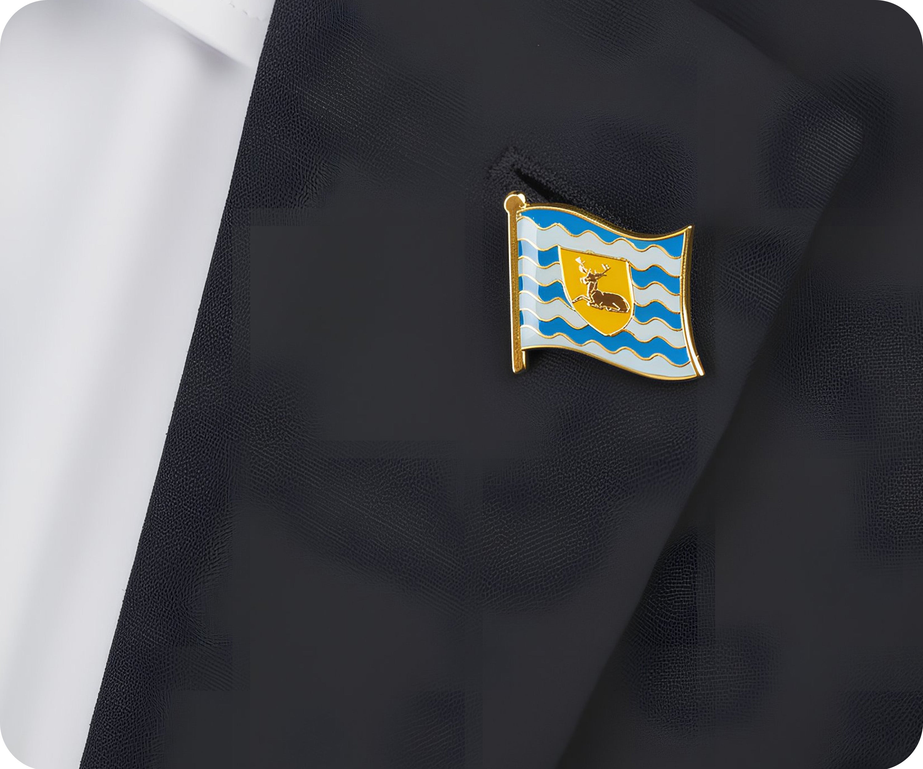 Hertfordshire English County Flag Pin Badge