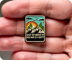 Out Of Breath Hiking Society Travel Pin Badge