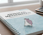 Hippopototenuse Math Pin Badge