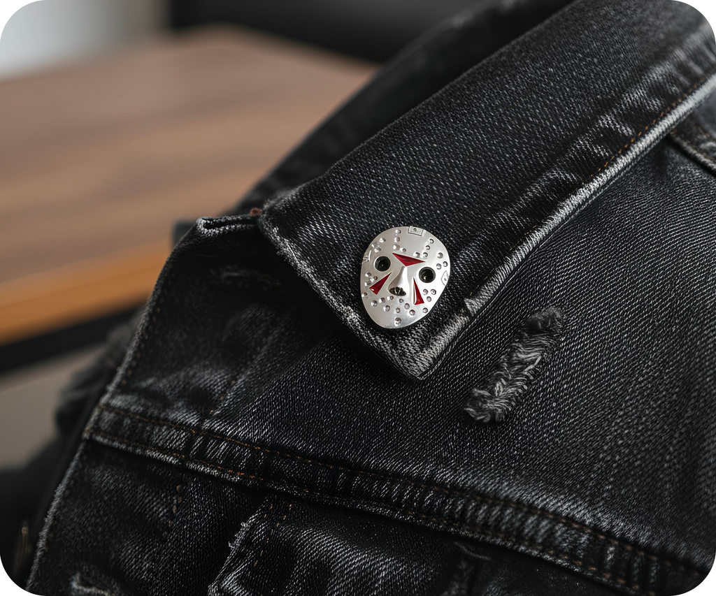 Ice Hockey Mask Horror Pin Badge