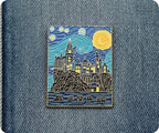 Van Gogh Art Wizard School Castle Pin Badge