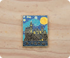 Van Gogh Art Wizard School Castle Pin Badge
