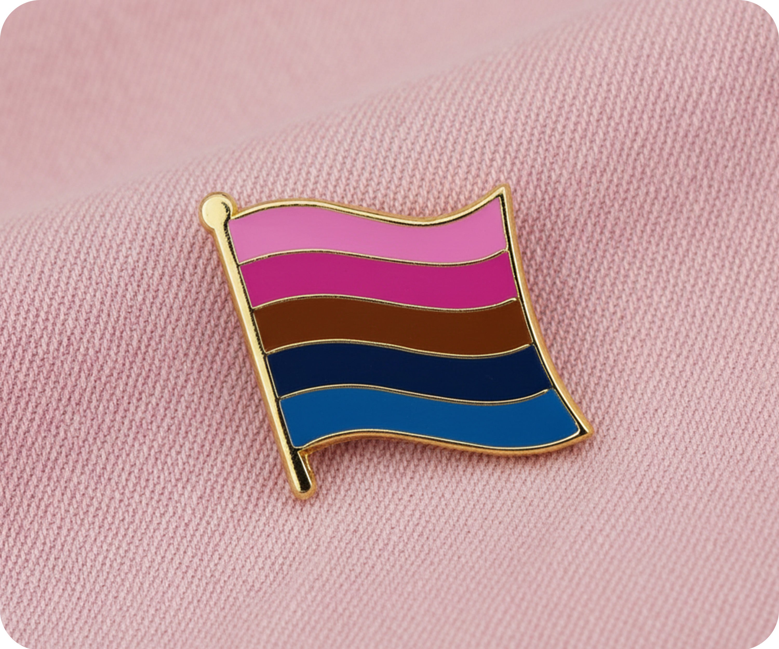 Equal Human Rights For All Flag Pin Badge