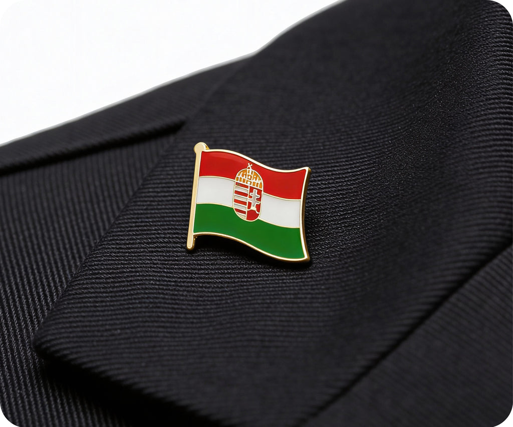 Hungary Coat Of Arms Flag Pin Badge