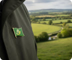 Huntingdon English County Flag Pin Badge