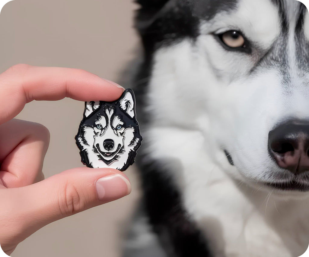 Husky Dog Pin Badge