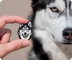 Husky Dog Pin Badge