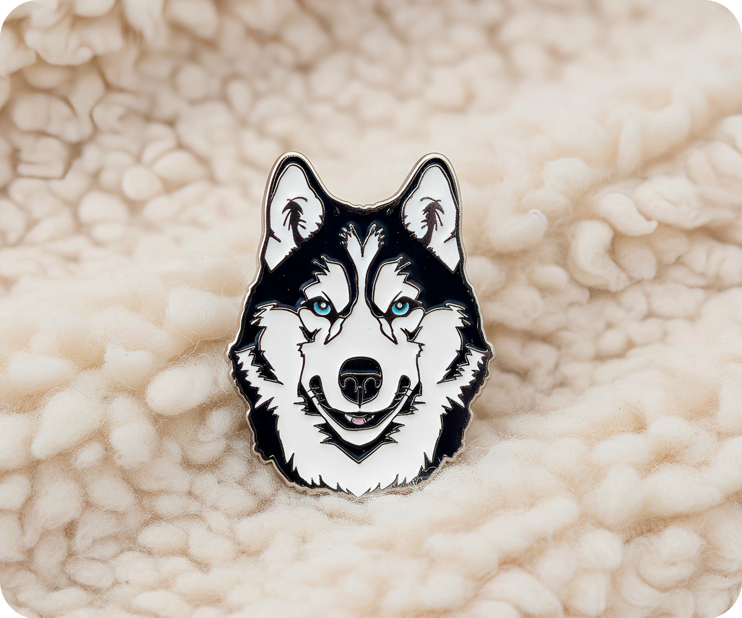 Husky Dog Pin Badge