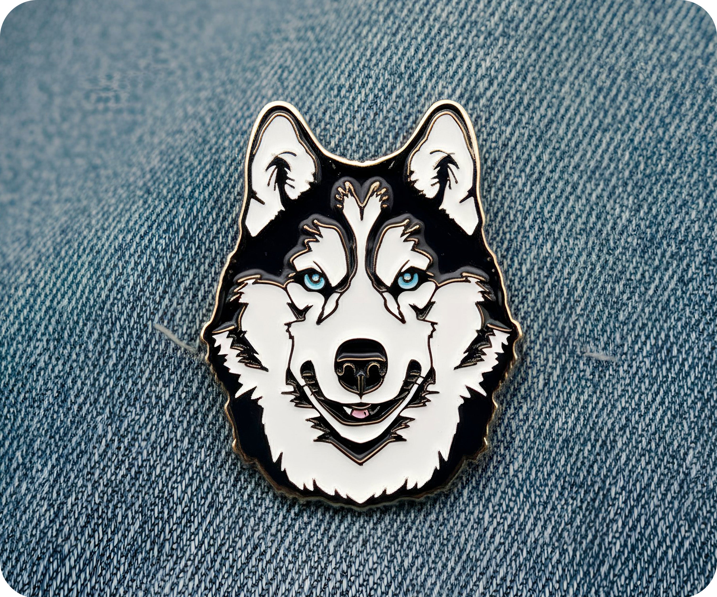Husky Dog Pin Badge