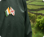 Ireland & Cross of Burgundy Friendship Pin Badge