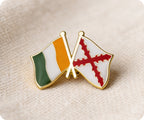 Ireland & Cross of Burgundy Friendship Pin Badge