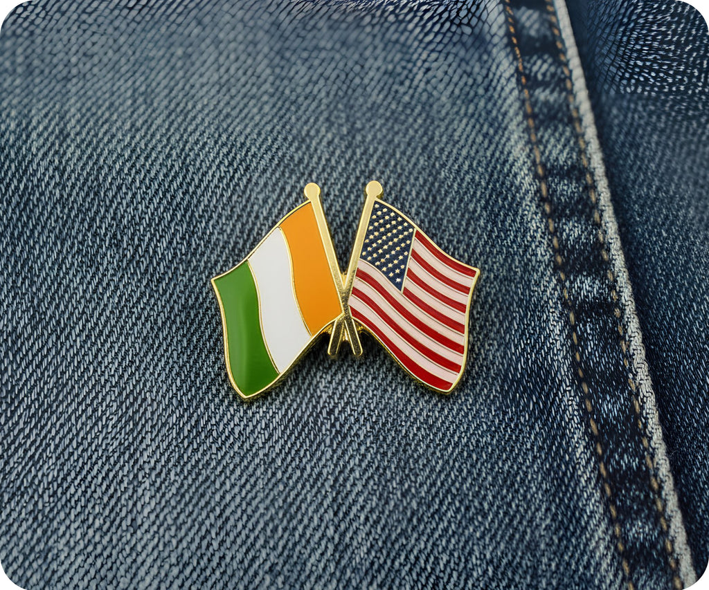 Côte d'Ivoire Ivory Coast & United States Friendship Pin Badge