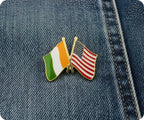 Côte d'Ivoire Ivory Coast & United States Friendship Pin Badge