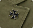 Iron Cross Black Gothic Symbol Pin Badge