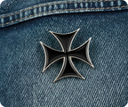 Iron Cross Black Gothic Symbol Pin Badge
