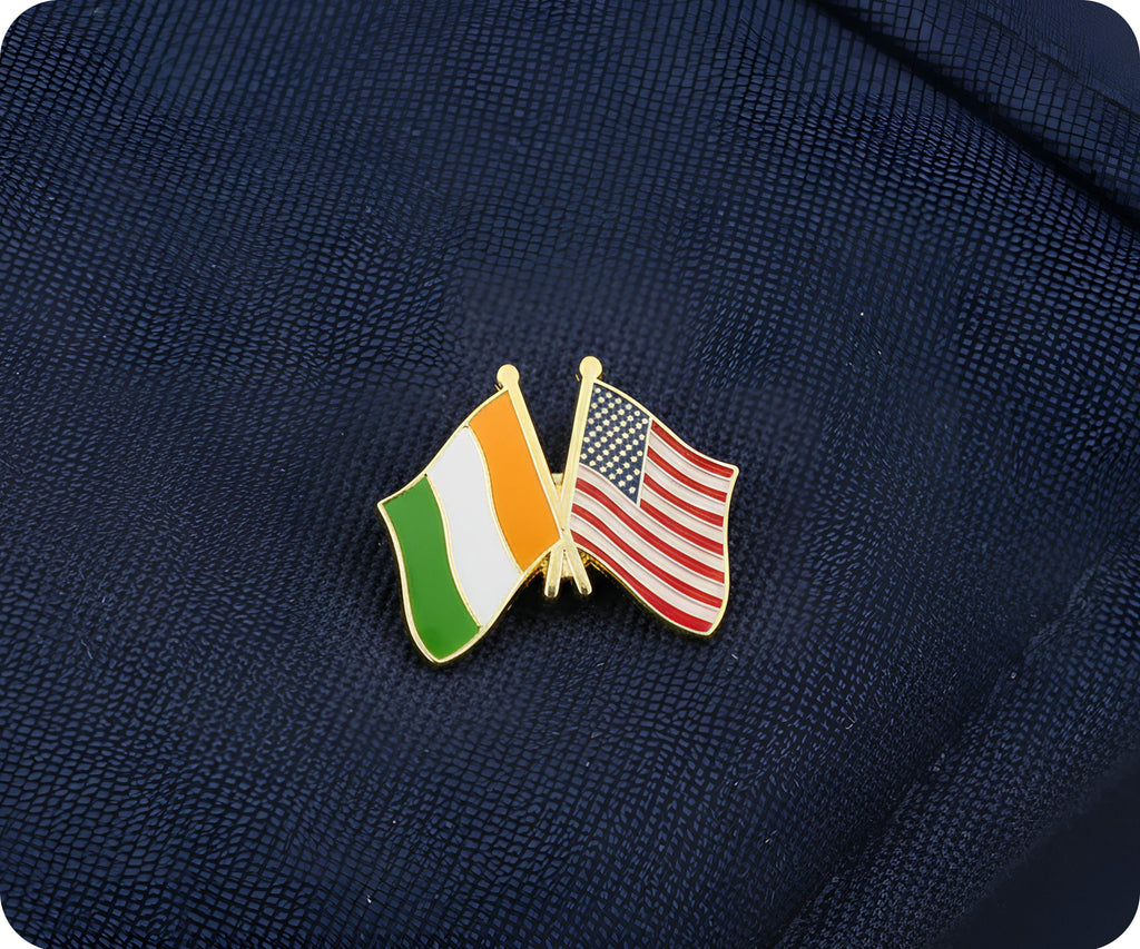 Côte d'Ivoire Ivory Coast & United States Friendship Pin Badge