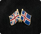 United Kingdom & Iceland Friendship Pin Badge