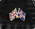 United Kingdom & Iceland Friendship Pin Badge
