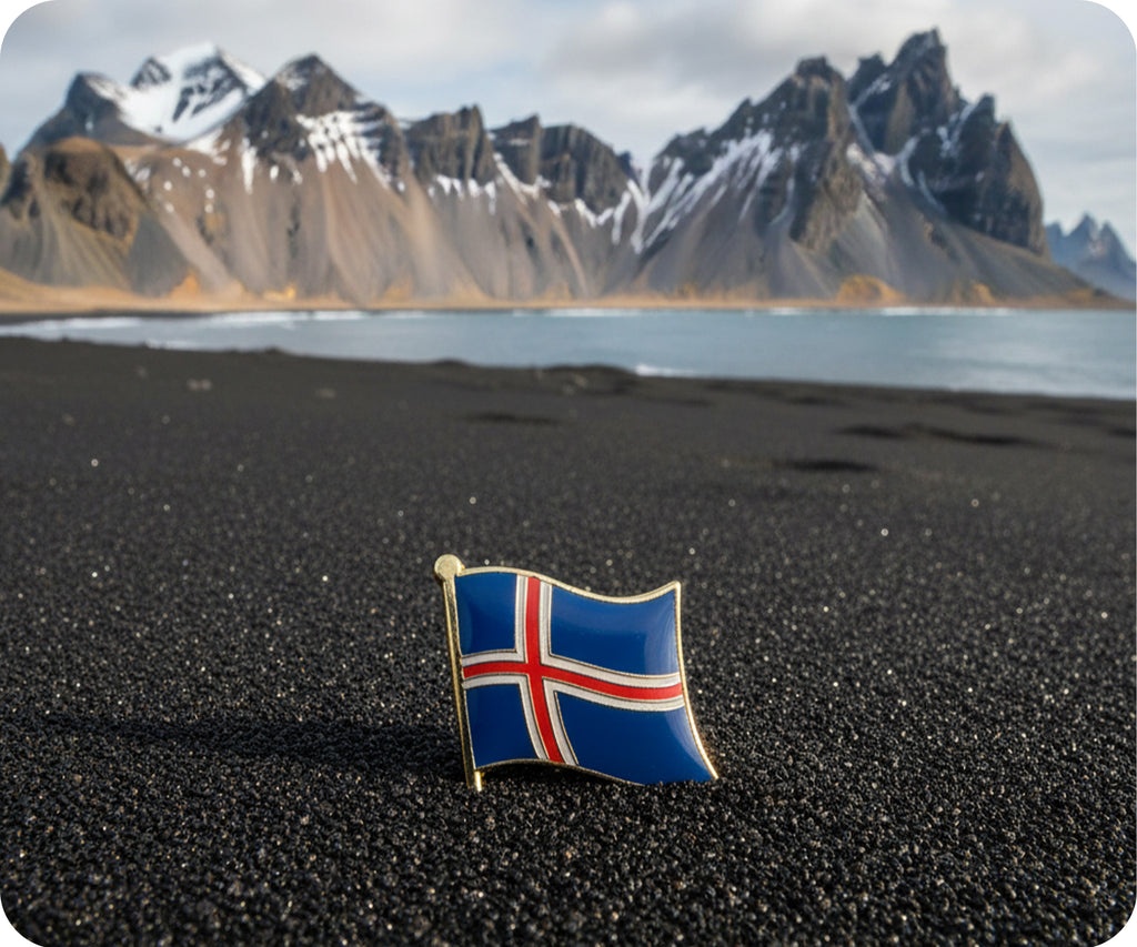 Icland Flag Pin Badge