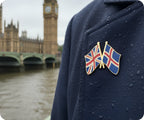 United Kingdom & Iceland Friendship Pin Badge