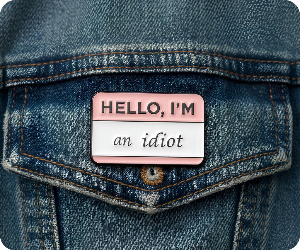 Hello I'm An Idiot Pin Badge