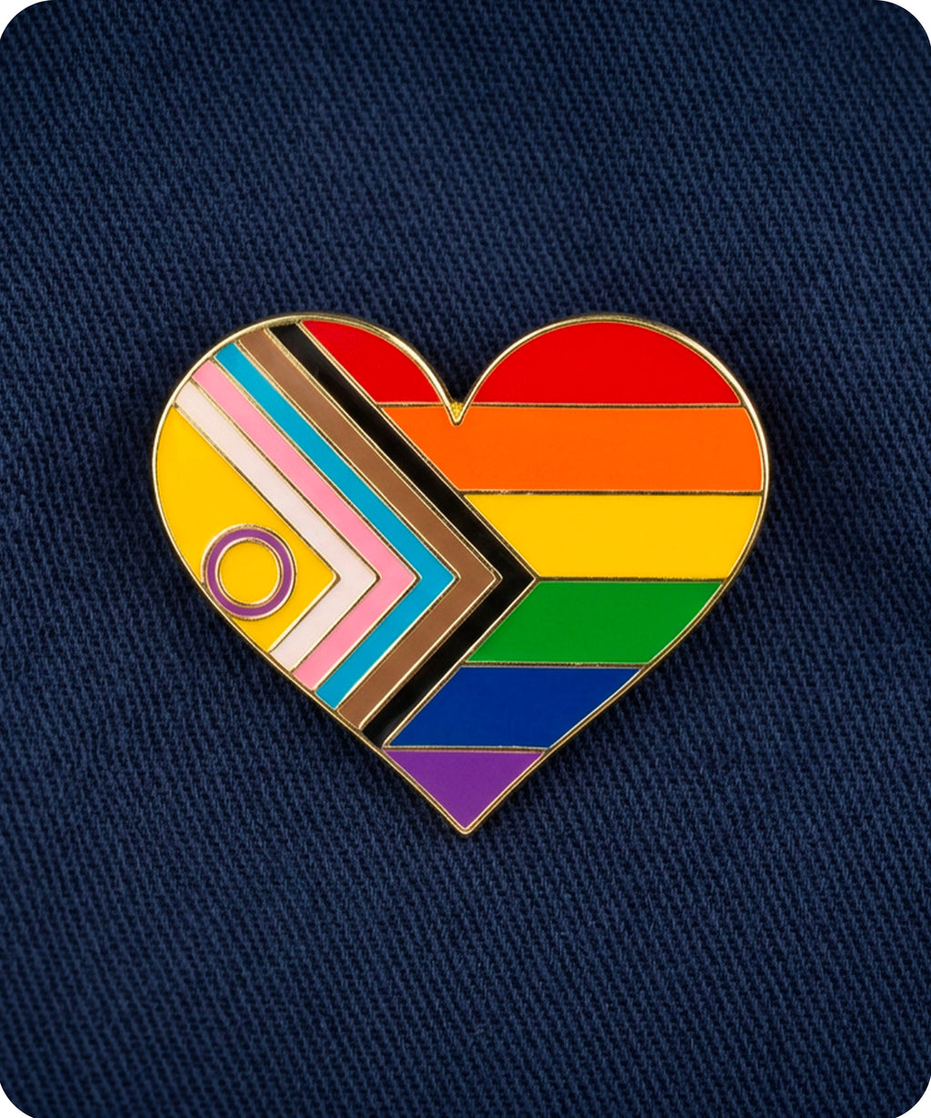 Intersex Inclusive Pride Heart Enamel Pin Badge