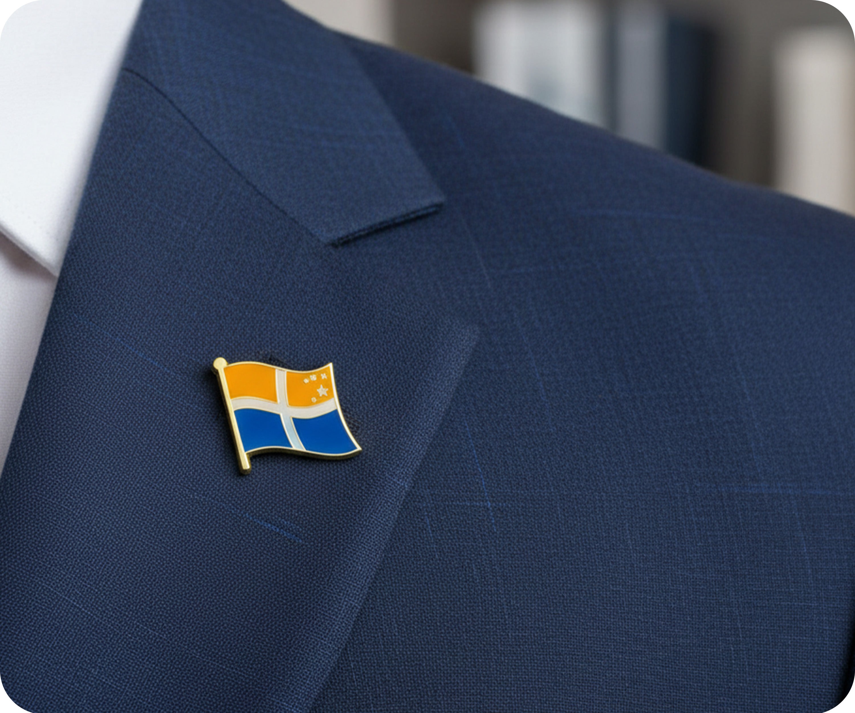 Pin con la bandera del condado inglés regional de las Islas Sorlingas Imagen secundaria del producto