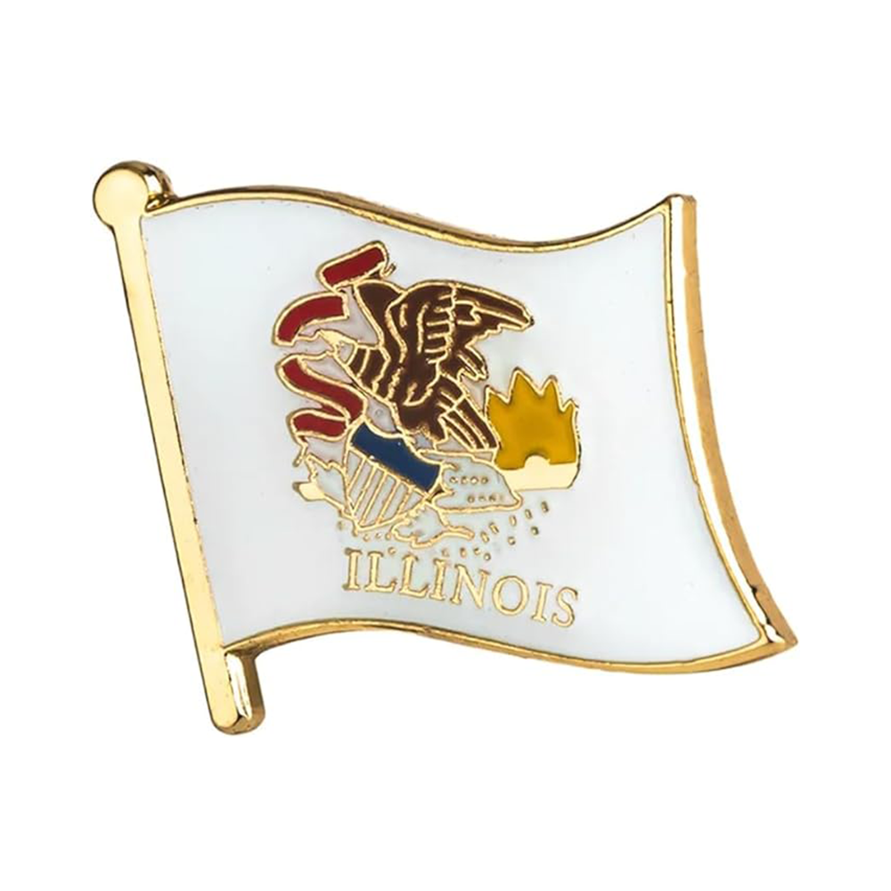 Pin con la bandera de Illinois  Imagen principal del producto