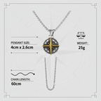 Nautical Compass Necklace Adventure Travel Jewellery Gift in Aluminium Capsule