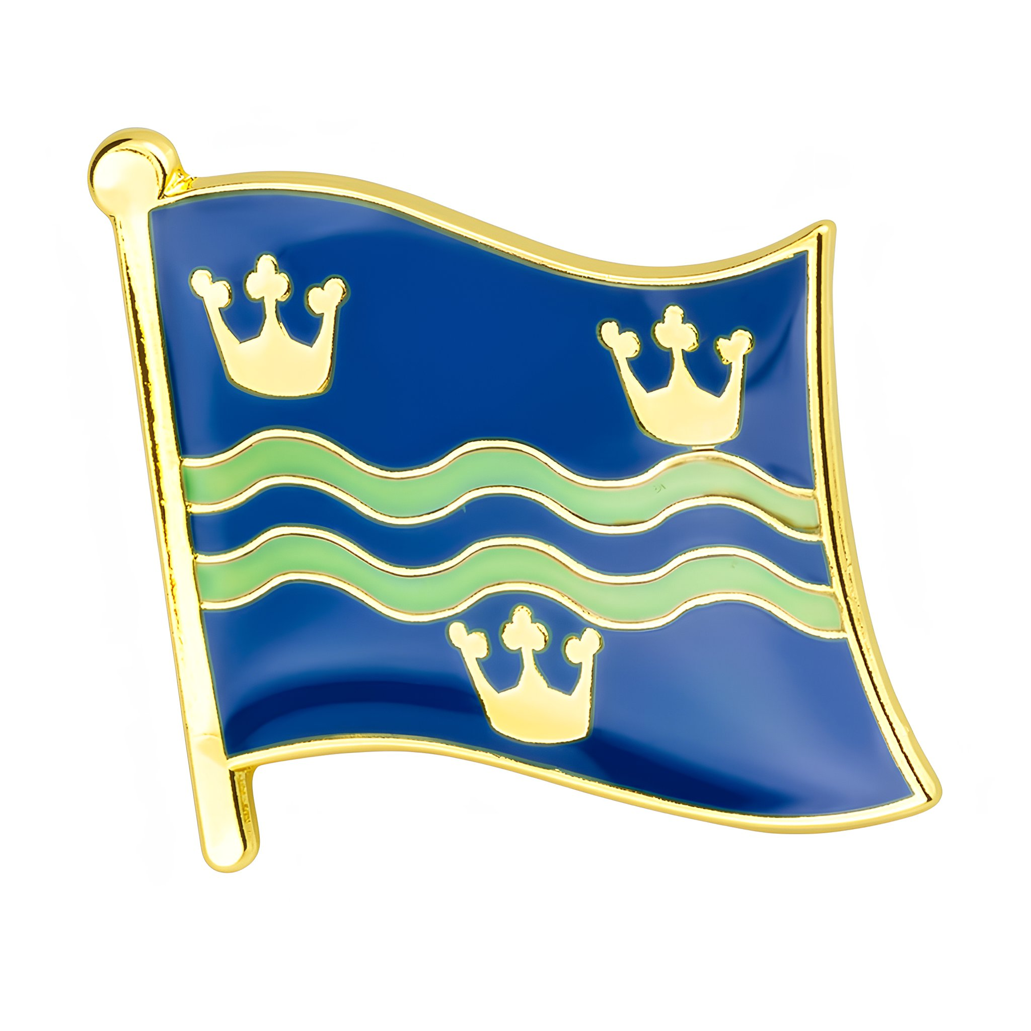 Insignia de solapa de la bandera del condado regional inglés de Cambridge Imagen principal del producto