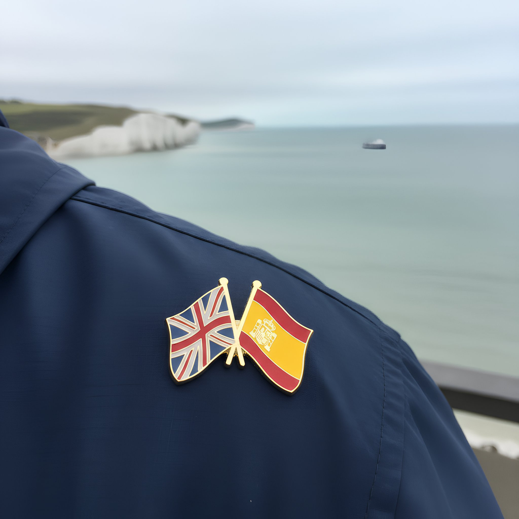 United Kingdom UK & Spain Friendship Pin Badge
