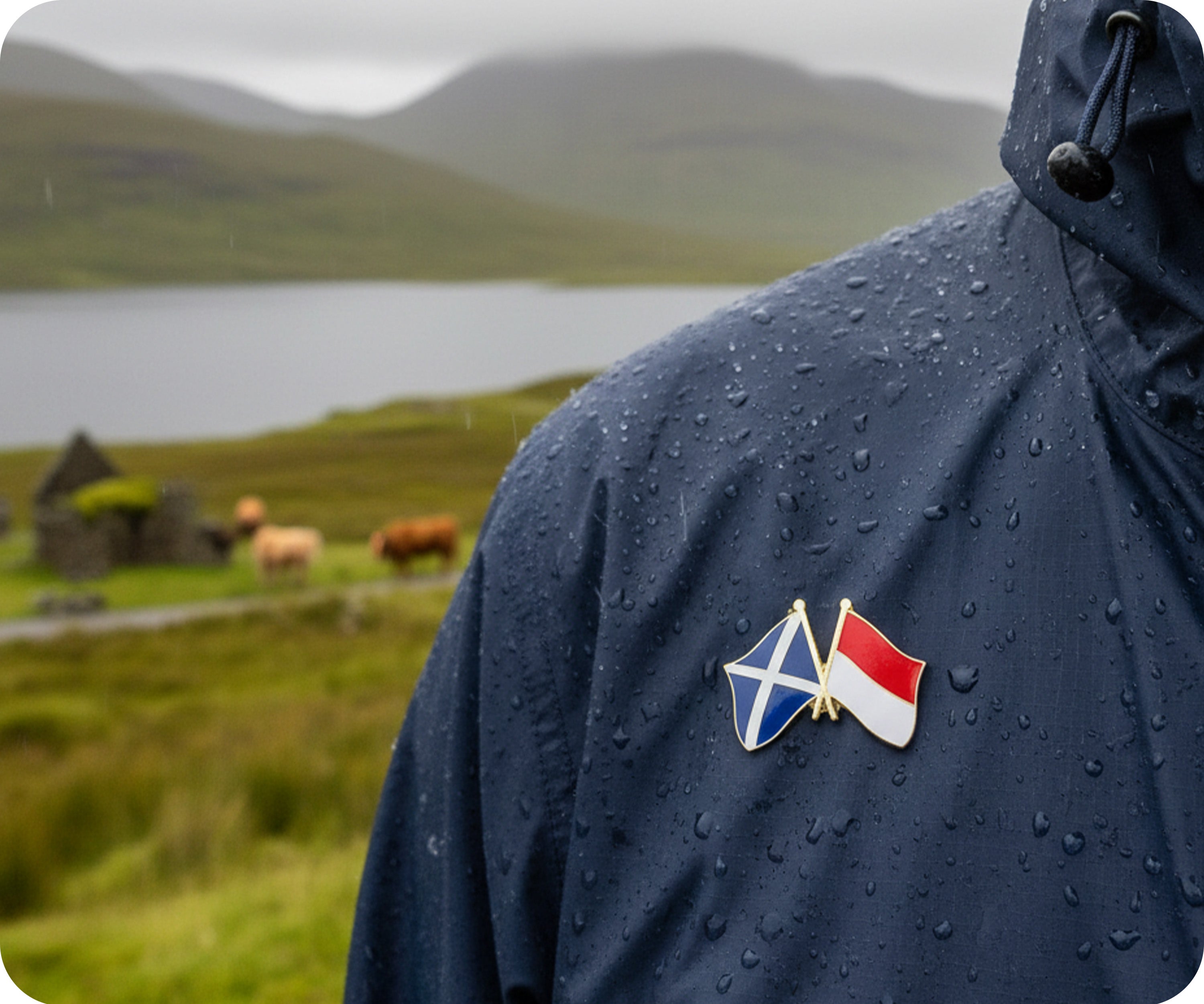 Scotland & Indonesia Friendship Pin Badge