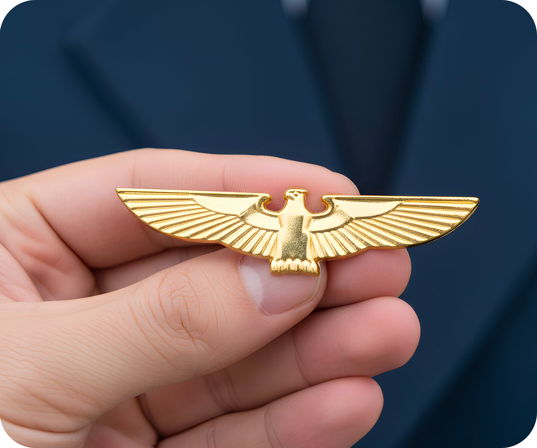 United States Pilot Air Force Gold Pin Badge
