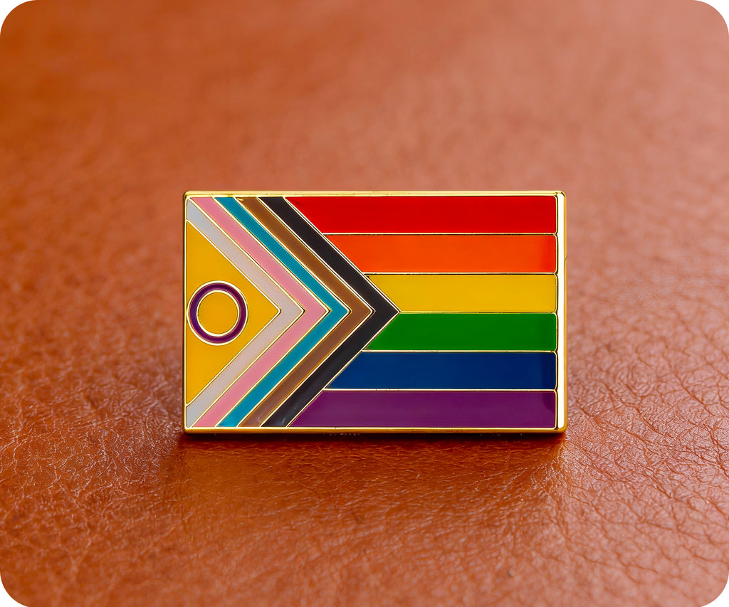 Intersex Inclusive Pride Rectangle Flag Pin Badge