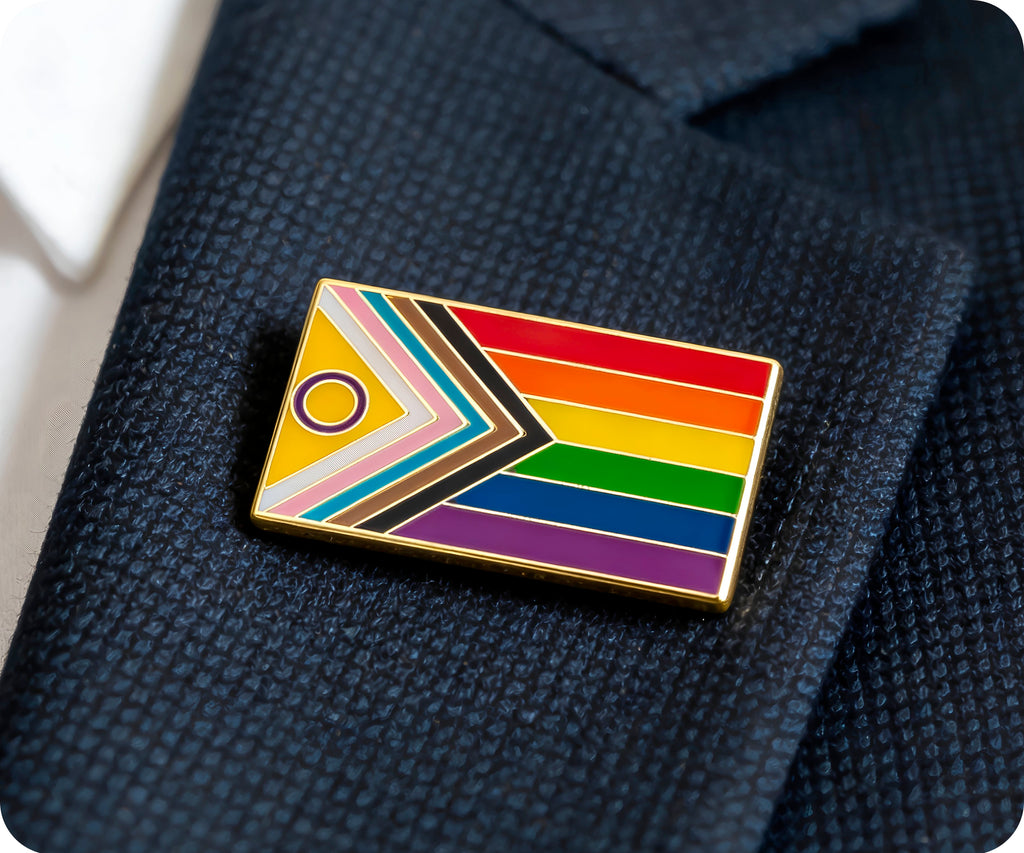 Intersex Inclusive Pride Rectangle Flag Pin Badge