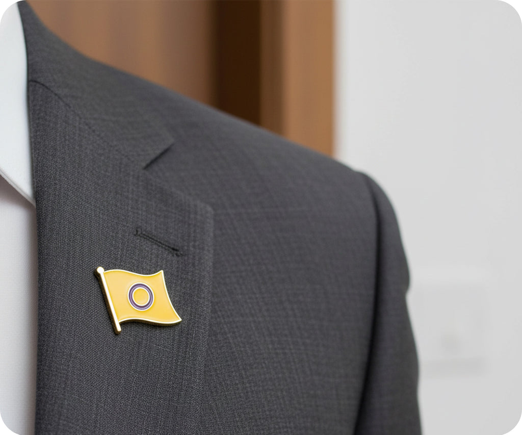 Intersex Flag Pin Badge