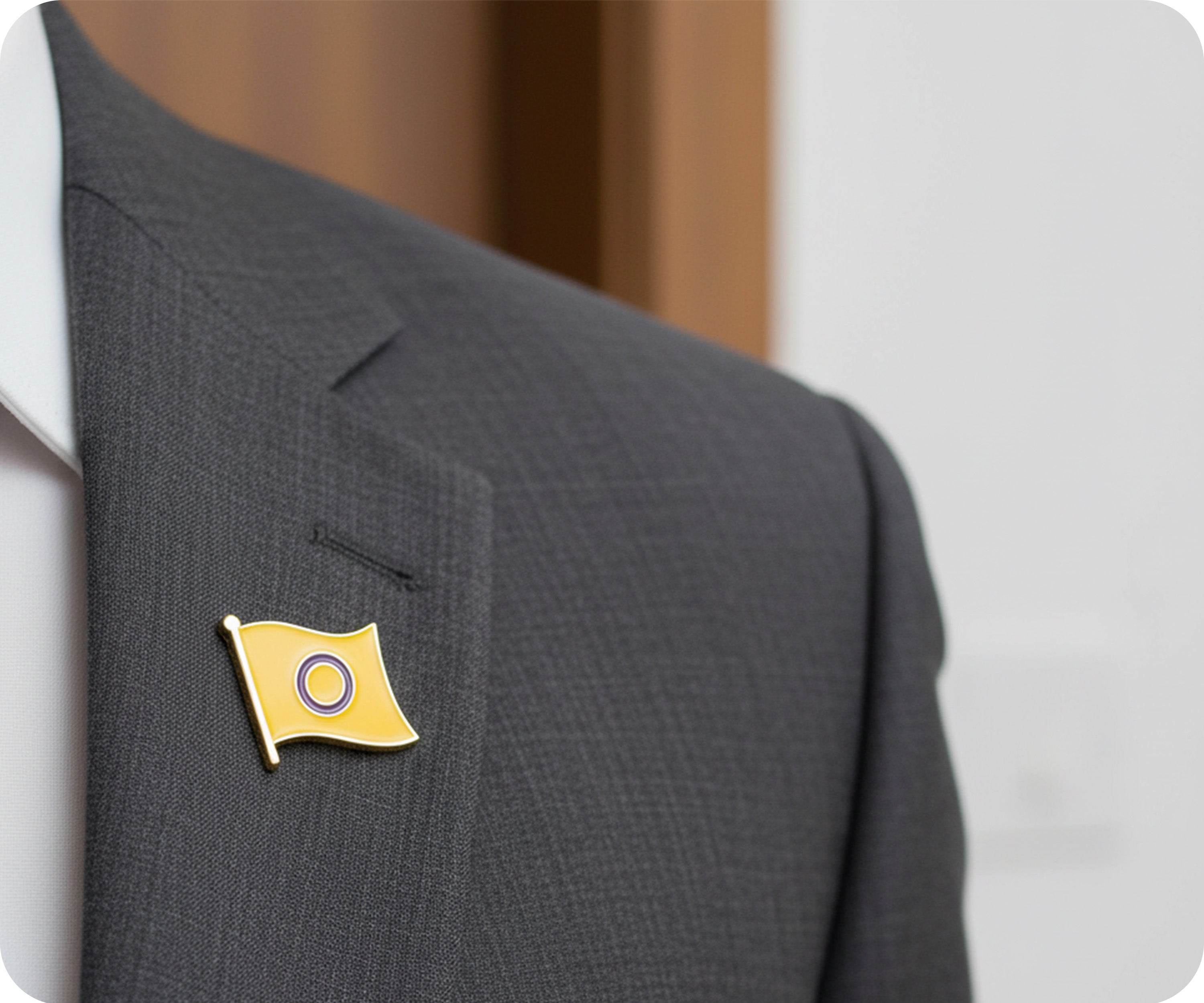 Intersex Flag Pin Badge