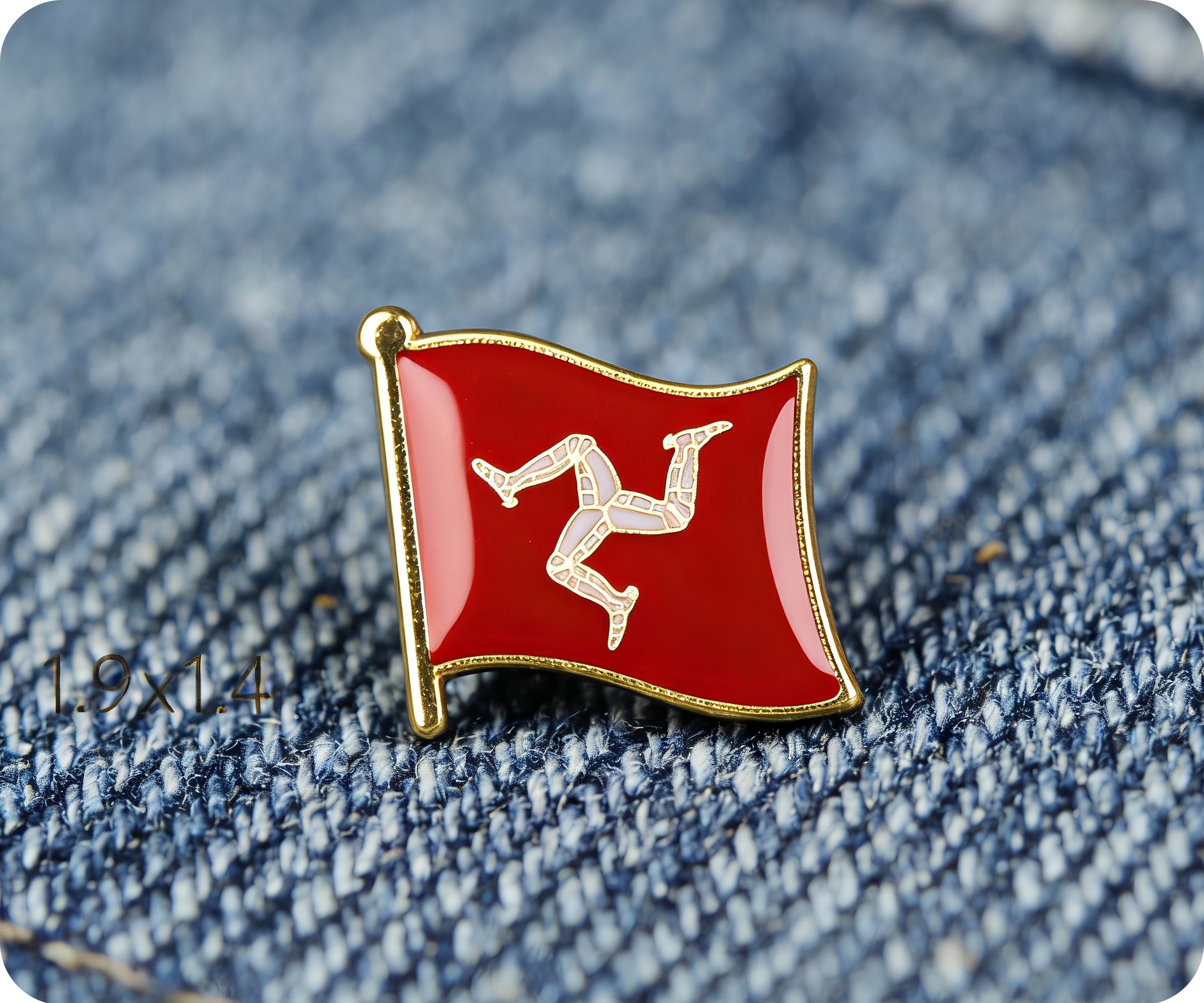 Isle of Man Flag Pin Badge