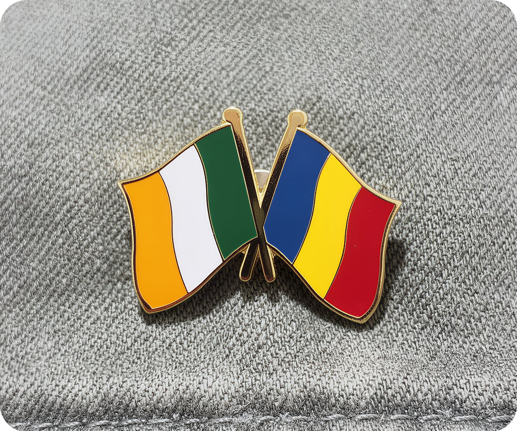 Ireland & Romania Friendship Pin Badge